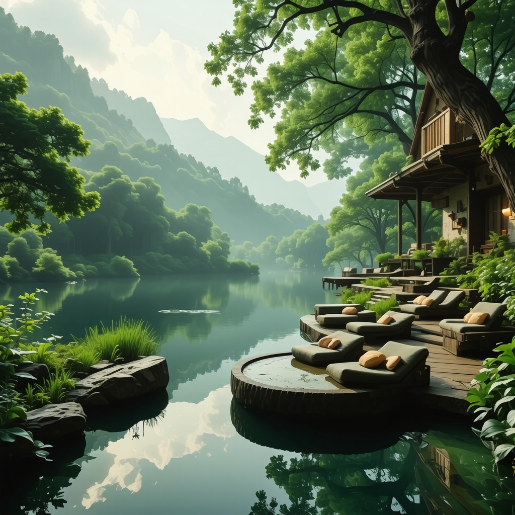 Modern Serbian spa resort with traditional herbal treatments and forest surroundings