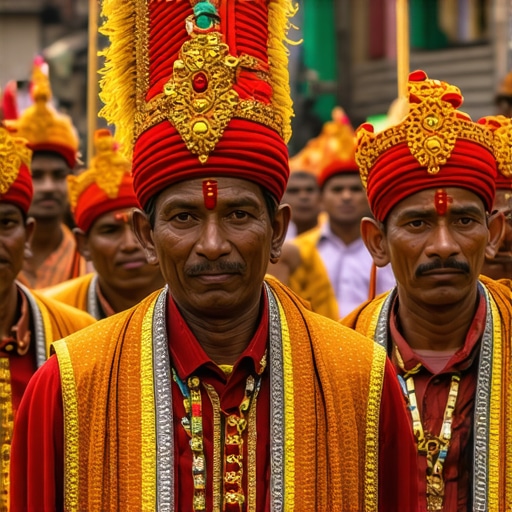 Procesija tokom festivala Jyapunhi Jatra u Nepalu