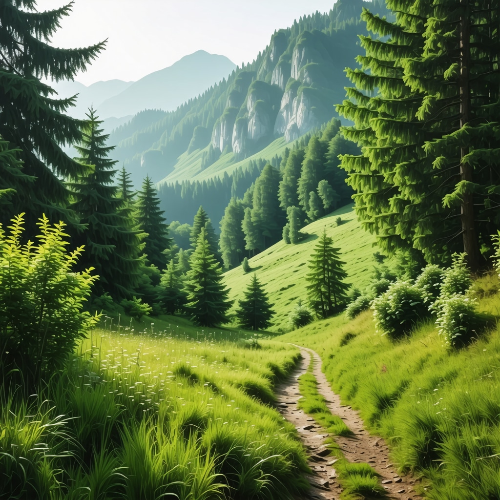 Planinarska staza kroz šumu na Tari sa pogledom na planine