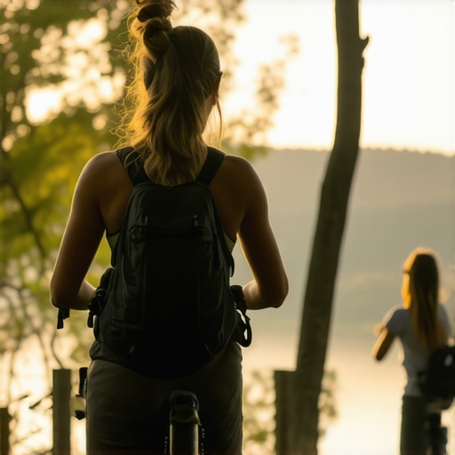Cyclists and hikers enjoying Tara's nature with eco-conscious practices