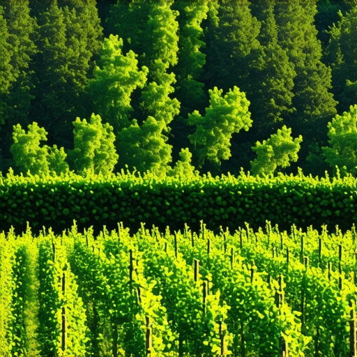 Scenic view of Fruška Gora with vineyards and lush forests in spring