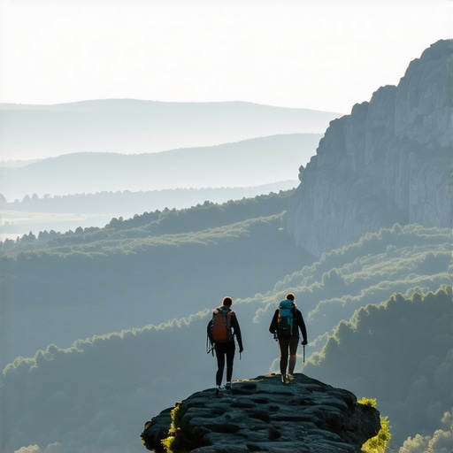 Lush green hidden mountain trails in Fruška Gora with hikers exploring scenic viewpoints