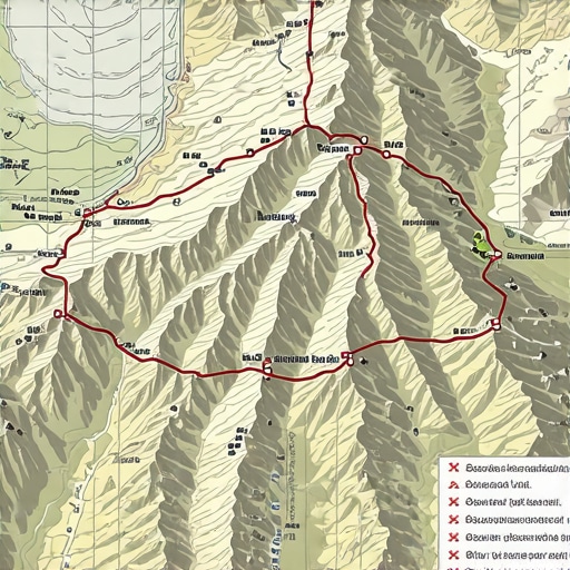 Mapa srpskih planina sa označenim stazama i vrhovima za planinarenje