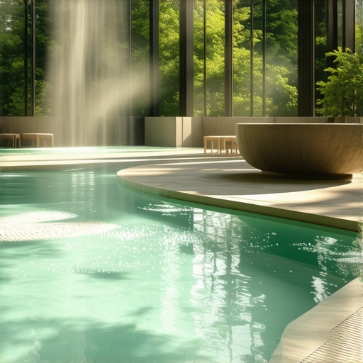 A serene spa resort in Serbia surrounded by nature with thermal pools and relaxation areas.