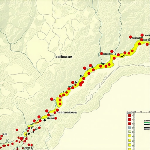 Map showing caves and gorges in Western Serbia with research sites