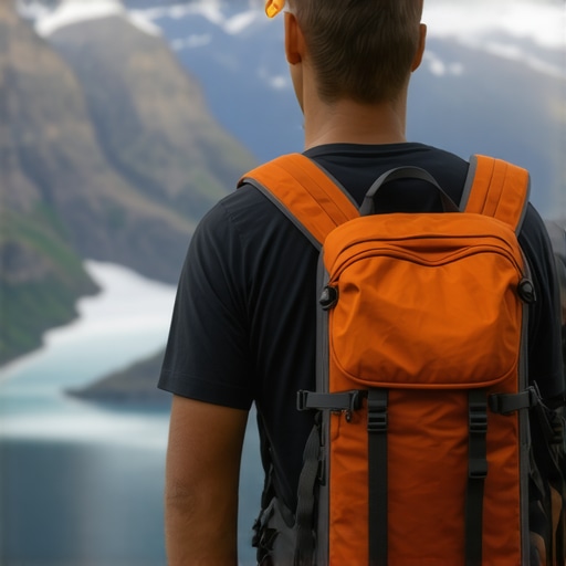 Planinar pakira ranac sa opremom za planinarenje na zelenoj stazi