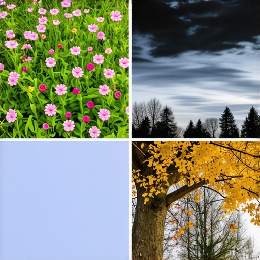 A panoramic view of Stara Planina displaying the four seasons
