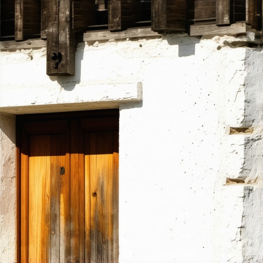 Traditional Serbian rural house surrounded by nature in mountain landscape.