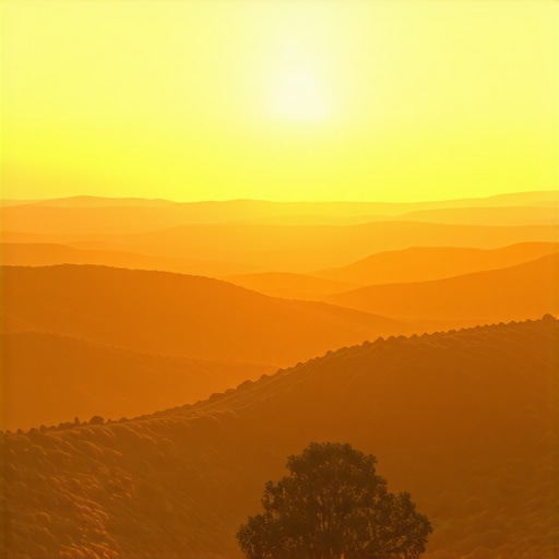 Sunset Panorama from Serbian Mountain Top Beautiful sunset view from a mountain in Serbia, showcasing lush landscape and vibrant sky