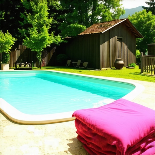 Serbian rural house with a pool in nature