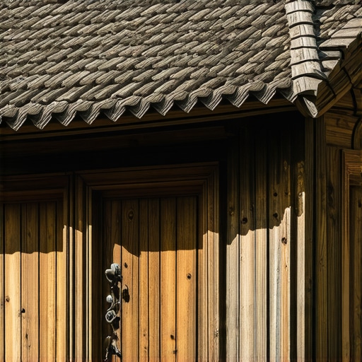 Serbian wooden house with traditional decor in natural environment