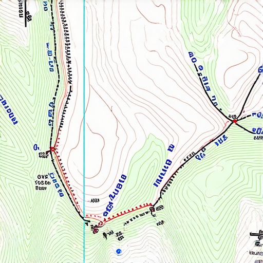 Topographical map highlighting challenging hiking routes on Rtnje with navigation points.