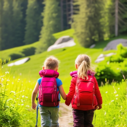 Deca na sigurnoj planinarskoj stazi u prirodi Srbije