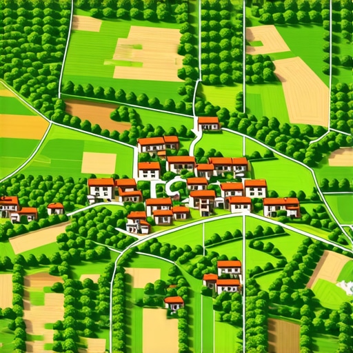 Interactive digital map highlighting Serbian rural destinations with virtual tour features