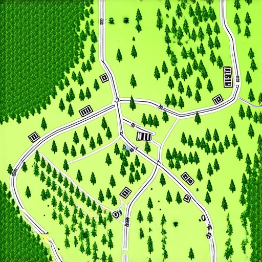 Map of Tara's eco-tourism routes with points of interest and educational stations