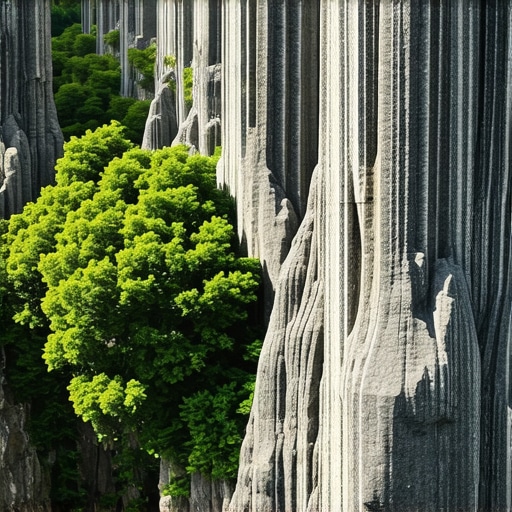 Detalj geoloških formacija i raznolike flore i faune na Stara Planina.