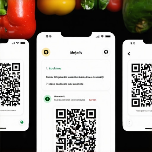 Digital blockchain platform showing traceability of organic products