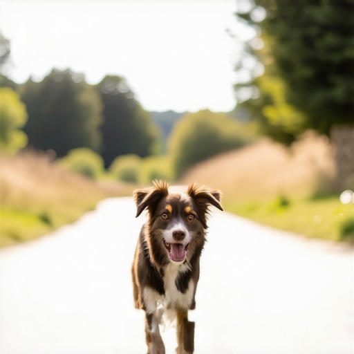 Pas koji uživa u prirodi ispred tradicionalne kuće u etno selu