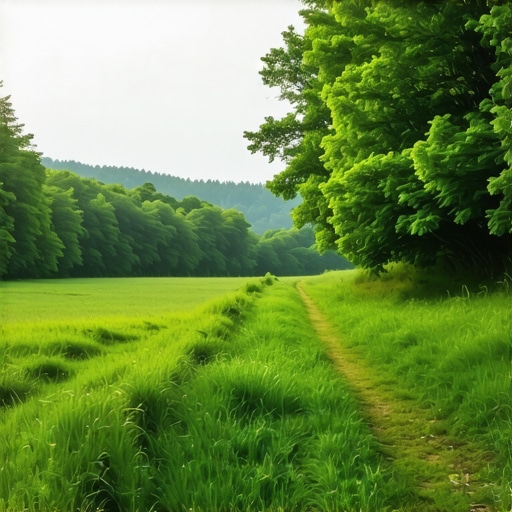 Mirna šumska staza okružena zelenilom za opuštanje i meditaciju