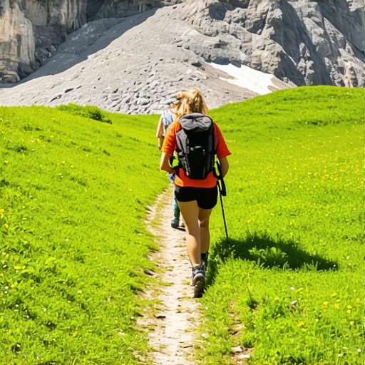 Hikers on a scenic mountain trail in Serbia