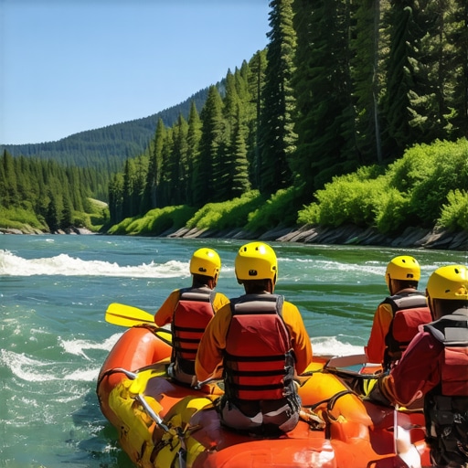 Tim avanturista koji izvodi rafting na brzom toku reke Drine, sa sigurnosnom opremom i osmesima
