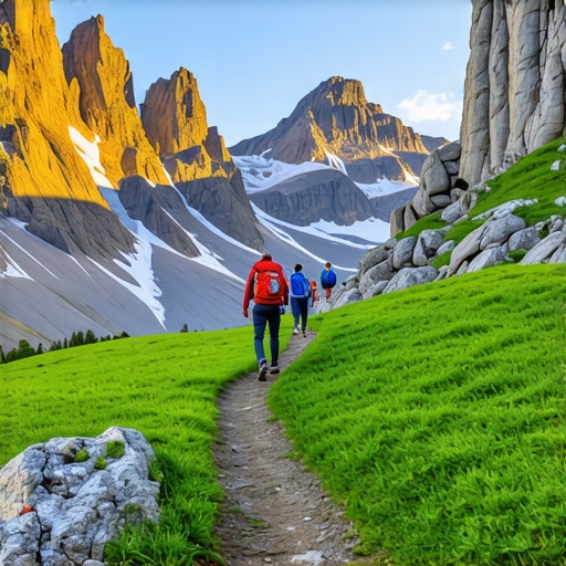Hiking safety tips on Banjska stena mountain trail with lush scenery