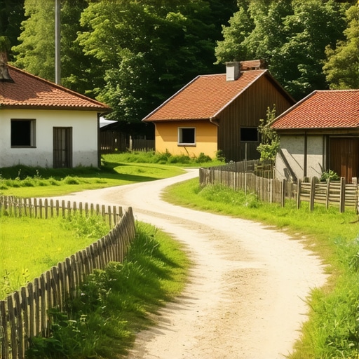 Traditional rural scene in Žiličina with eco-friendly features and active local community
