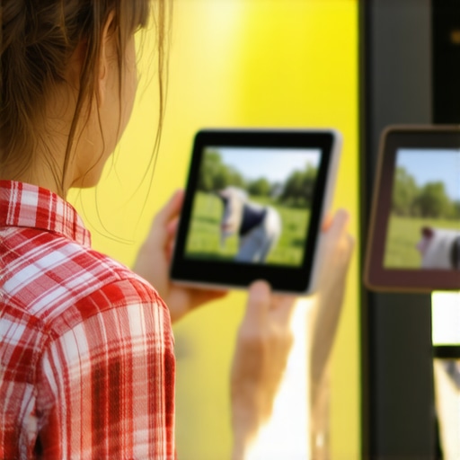 Visitors using augmented reality devices to learn about Istrian farm traditions