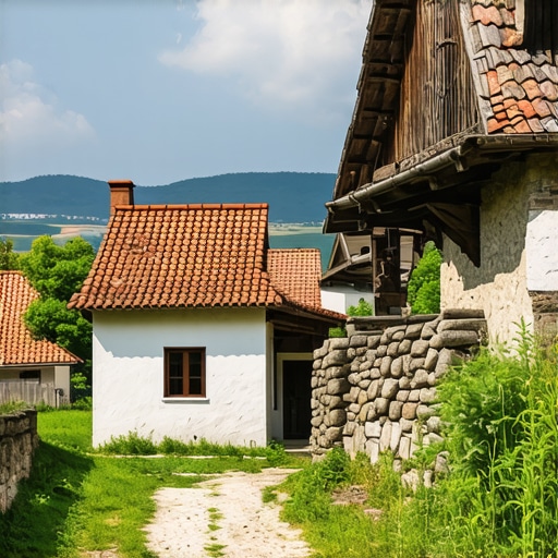Serbian traditional village showcasing eco practices and cultural heritage