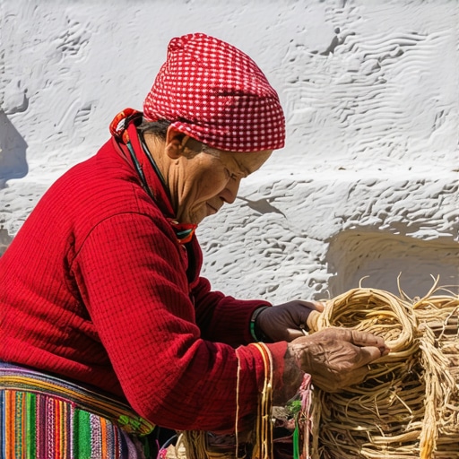 Local artisans working on traditional crafts in Vevčani, Macedonia