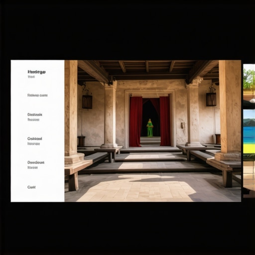 Interactive digital interface showcasing traditional cultural heritage