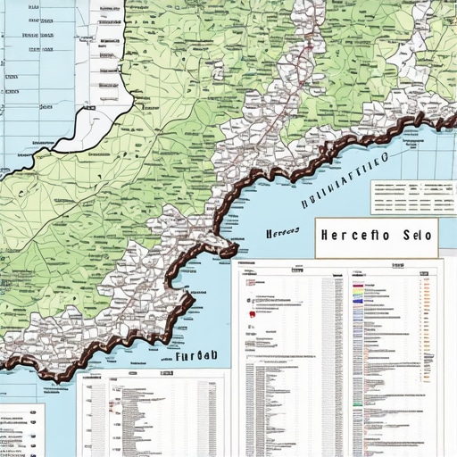 High-detail digital map showcasing eco-friendly features and attractions of Herceg Etno Selo