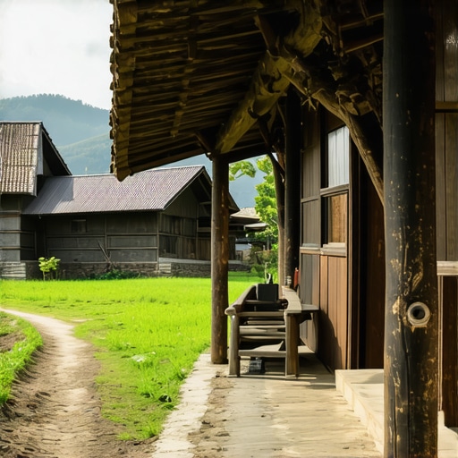 Tourists using AR and mobile apps in an ethnographic village