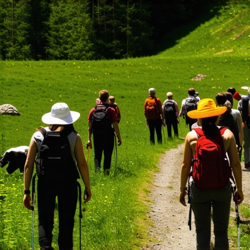 Tourists engaging in eco-friendly activities on Vlašić mountain, highlighting sustainable practices