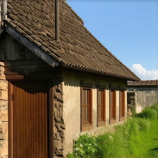 Traditional Serbian rural landscape with eco-lodges and sustainable tourism practices