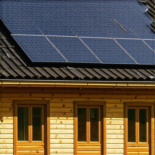 Traditional wooden house in Vevčani with solar panels and eco design