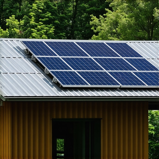 Ekološki dizajniran objekat sa solarnim panelima i prirodnim materijalima