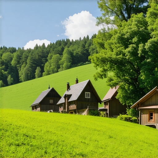 Scenic view of sustainable tourism practices in Vrlina Slovenia, including eco-lodges and cultural attractions