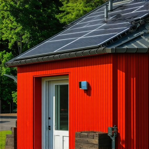 Pametna kuća u ruralnom okruženju sa solarnim panelima i prirodnim okruženjem