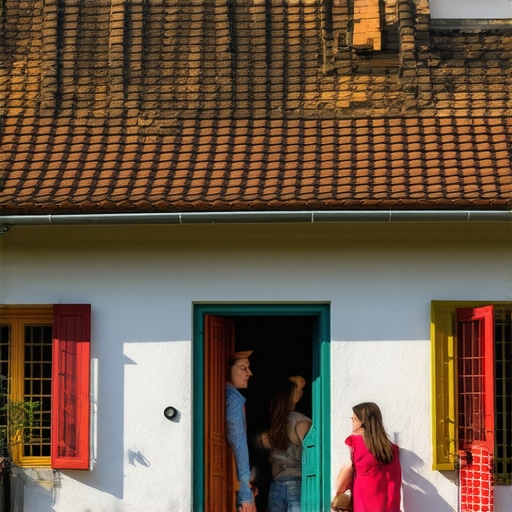 Traditional Serbian rural scene with tourists and local culture
