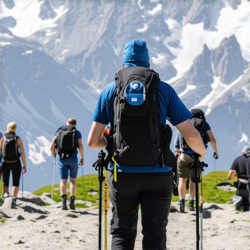 Hikers using GPS devices on scenic mountain trails in Bosnia