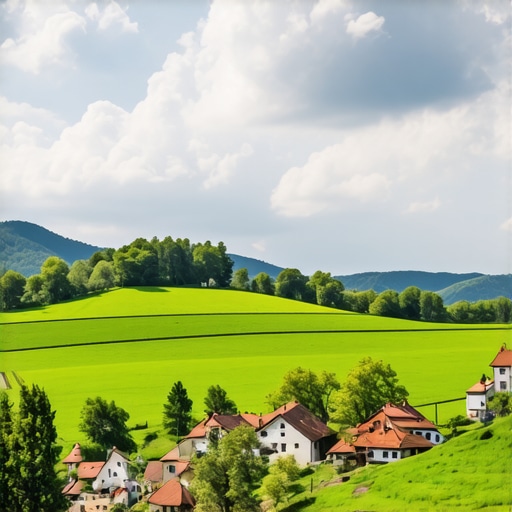Beautiful landscape of Vrlina Slovenija with eco-tourism activities and lush greenery.