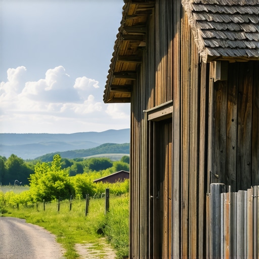Serbian Ethno Village with Cultural Artifacts Traditional Serbian village scene with artifacts and landscape