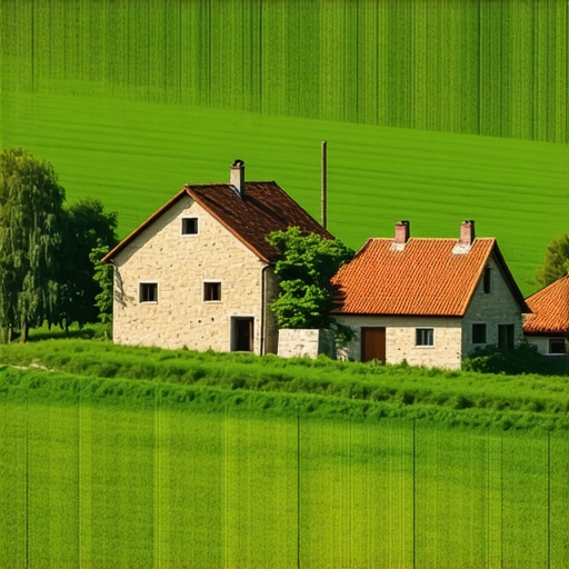 Serbian countryside blending tradition and modern sustainability