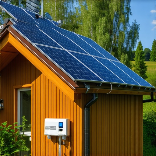 Smart eco-resort with solar panels and IoT sensors in lush Serbian landscape