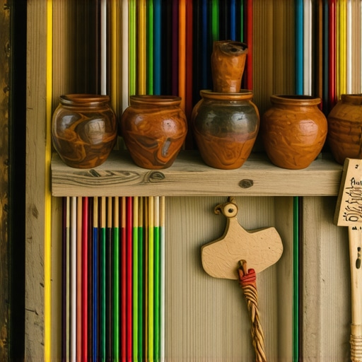 Artisans crafting traditional handmade products in a rural setting