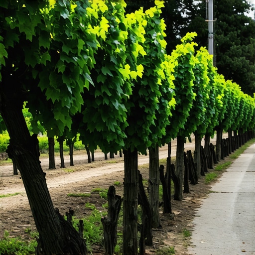 Autentična istarska scena sa vinogradom i maslinikom Istarski vinograd i maslinici sa posetiocima koji degustiraju