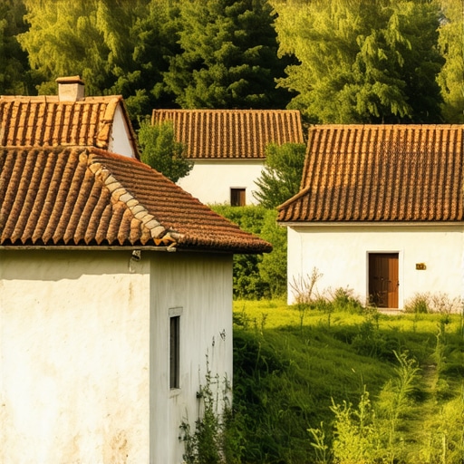 Autentični pejzaž Srne Kalne Knjaževca Slika etno sela sa starim kućama i prirodnim okruženjem