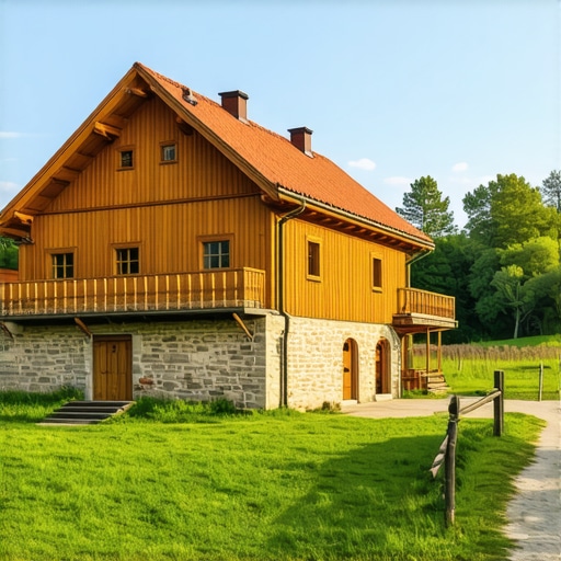 Authentic Serbian Rural Village Serbian rural village with lake and traditional houses