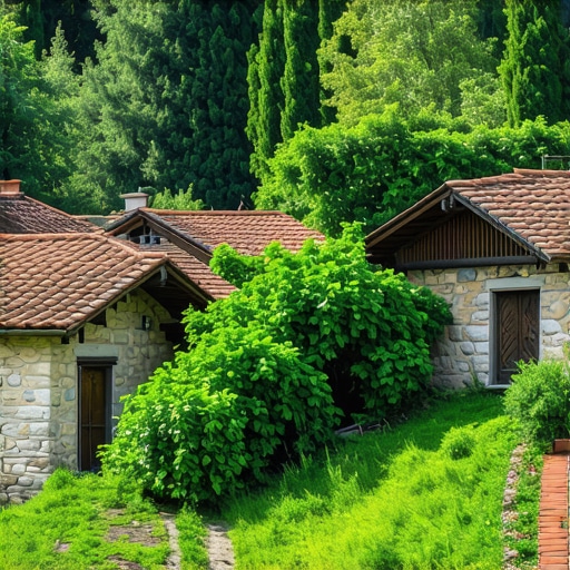 Eko selo Eden Lužani - Prirodna oaza Traditional stone houses in Serbian eco village surrounded by greenery